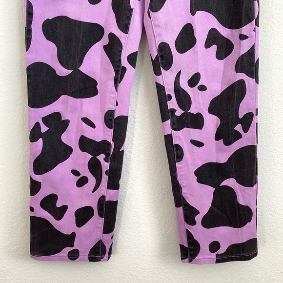 \Machine\ Purple Cow Print Jeans - Picture 6 of 16